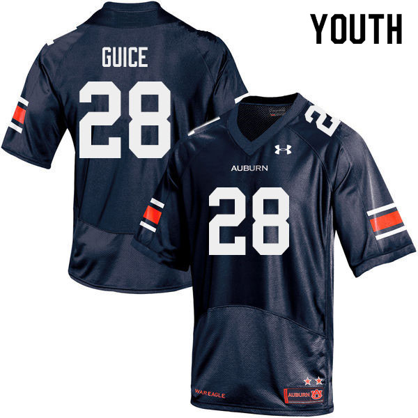 Youth Auburn Tigers #28 Devin Guice Navy 2019 College Stitched Football Jersey